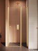 New Trendy New Soleo Gold Brushed 80x195 cm drzwi wnękowe wspornik skośny złoto szczotkowane/szkło przejrzyste D-0844A